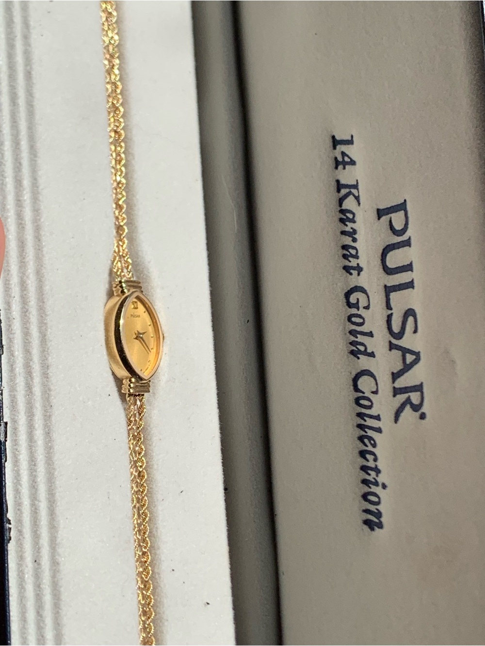 Pulsar Women's 14k Gold Braided Chain Dress Watch - Picture 3 of 10